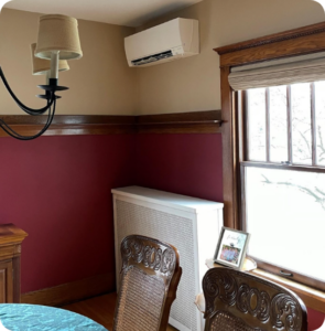 Ductless In Sunroom Rounded Ductless Mini Splits Are A Perfect Heating And Cooling Solution