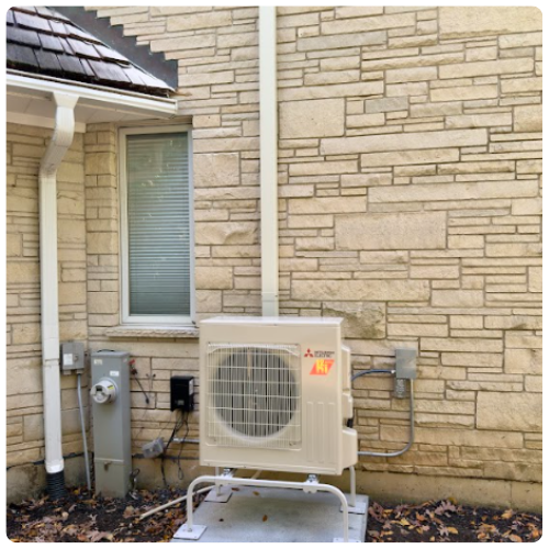 This Condenser Connects To The Mini Split Inside